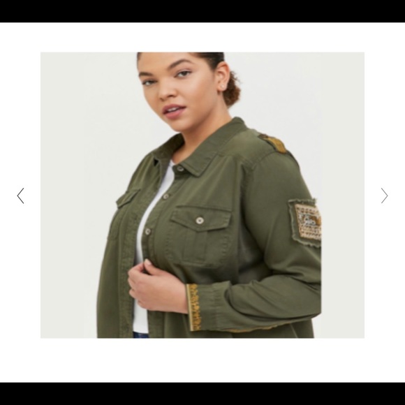 torrid Jackets & Blazers - Lightweight torrid military jacket w/ gold